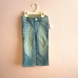 Baby Gap denim with soft linen cotton on the interior. Good for winter or cold